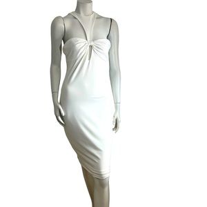 {Club L London} NWT White Keyhole Bodycon Dress Size 6